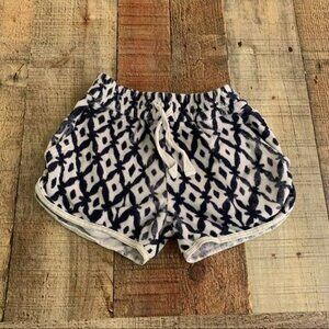 Crewcuts girls navy blue and white geometric shape terry cloth shorts - 5
